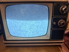 Vintage Zenith Solid State Portable Black   White Television     Model G1350l