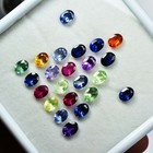 Oval Cut 8 Pcs Mix Color Sapphire Natural Certified Loose Gemstone 7x5 Mm Lot-w