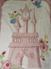 Throw Baby Blanket Castle Bird Flower Heart Pink Plush Soft Security Lovey