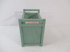 Vintage Antique Green Wood Wooden Dollhouse Baby Crib