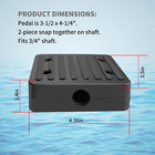 2x Pedal Boat Replacement Pedal For Sundolphin 3 4  Shaft Universal Pedal Boats