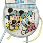 Playschool Baby 1986 Vintage Easy Eatin    Disney Mickey Donald Cotton Bib Set Tie