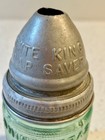 1930 s White King Soap Saver - Green Pint Jar With Metal Dispenser - Exc  Cond 