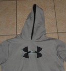 Boys Sz Large Gray Hoodie Hooded Lightweight Sweatshirt Under Armour Storm