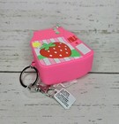 Claires Coin Purse Keychain Strawberry Milk Pink Teen women Nwt 