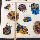 Vtg 1990s Native American Indian Ceremonial Headdress Traditional Quilt Fabric
