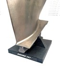 Boeing 737 Cfm56 Titanium Jet Engine Fan Blade   Aviation Desk Model Pilot Gift