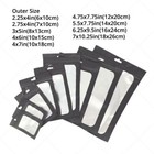Multi-size Matte Black Mylar Flat Zip Seal Bag For Storage W  Window   Hang Hole