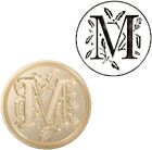 Yoption Initial Alphabet Wax Seal Stamp  Retro Letter M Sealing Wax Stamp Brass 
