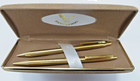 3 Sets Vintage Centennial Ball Point Pen   Pencil Set Gold Tone With Case New  