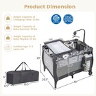Portable Baby Crib  3-in-1 Multifunctional Baby Playpen With Detachable Bassinet