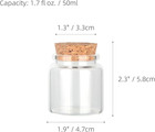 Decorative Round Glass Bottles With Cork Stoppers  2 Pcs   1 7 Fl Oz  