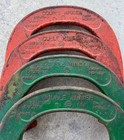 4 Vintage Diamond Duluth Double Ringer Horse Shoes Set 2 5 Pounds A B Green Red