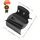 12-pack Anti-slip Curl Claw Clips For All Curling 1 Count  pack Of 12   Black