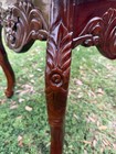 Vintage Chinese Carved Rosewood W  White Marble End Table  Same Day Shipping  