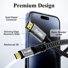 Usb C To Hdmi Cable 20 Ft  4k Type-c To Hdmi Braided Cord   thunderbolt 3 4 C   