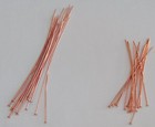 Copper Headpins 21 Gauge 2 Inch 3 Inch 4 Inch    No Lead No Nickel Head Pins