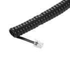 12ft Telephone Handset Receiver Cord Phone Coil Cable 4p4c - Black 4-pack
