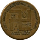 Savannah  Georgia Ga Louis Gallaher Co  Pre Wwii Swastika Good Luck Coin Token