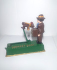 Vintage Cast Iron Mechanical Man   Monkey Coin Bank China Collectible  Working