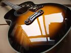 New 43  J200 Jumbo Acoustic Electric Guitar 301 Solid Spruce Bone Nut Sunburst