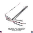 Stainless Steel Garden Hoe   Rake Tool  15  Dual Headed Weeding   Digging