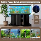 Heavy Duty 55-75 Gallon Fish Tank Stand With Power Outlet   Storage  Black