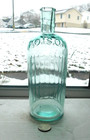 Nice Rare Large Fluted Poison Embossed  Poison  on Both Sides 