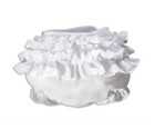 Rosalina Collections Girls White Ruffle Bottom Cotton Diaper Cover Sizes 6m 9m
