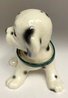 Large Dalmatian Puppy Dog Figurine With Green Bow Betlar Usa  7  Long Vintage