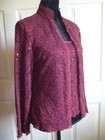 Joseph Ribhoff Nwot Wine Jacket   Camisole 8 Sequins Emboidery Cocktail Wedding