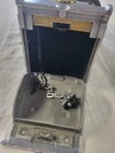 Antique Safety Deposit Bank Lock Box Safe  Hinged Door Iron Box