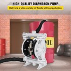 Air-operated Double Diaphragm Pump 2 5gpm 1 2  Inlet Outlet Polypropylene