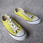 Converse All Star Sneakers Unisex Mens 5 Womens 7 Yellow Canvas Chuck Taylor Low