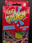 Uno Splash Waterproof Card Game With Clear Plastic Cards   Clip For On-the-go Fu