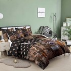  Deer Bedding Set Size Comforter With American Flag  Camo Queen Deer 5024