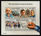 Togo  Mnh Mini Sheets Set - Versailles Treaty  World War I  Year 2019