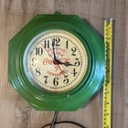 Tested   Working Rare Coca-cola Vintage 1950s Green Octagon 5 Cents Wall Clock