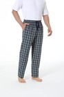 Mens 100  Cotton Plaid Pajama Pants With Pockets Button Fly Lounge Sleepwear