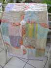 Baby Girl boy New Crib Quilt Handmade Hand Quilted 41 x 53 Pieced Patchwork