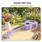 Beautiful Purple 21  Wooden Soprano Ukulele Rosewood Fingerboard   Picks 2   Bag