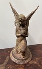 Antique Cast Iron Angel Statue Heavy Sculpture Outdoors   Garden