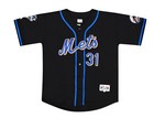 Mike Piazza New York Mets 2000 World Series Alt Black Jersey Men   s Size Large