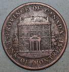 1844 Province Of Canada Half Penny Bank Of Montreal Bank Token free Shipping