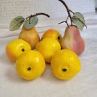 Faux Fake Fruit Artificial Silk Pears Lot Home Staging Plastic Lot Of 7 Bundle