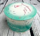 Vtg 1940s Cheramy New York April Showers Dusting Powder Box W puff   50  Full