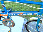 Vintage 1970   s Ross Apollo 5 Speed Bicycle metallic Blue nice 