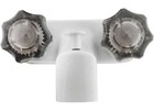 Dura Faucet Df-sa110s-wt Rv Tub   Shower Diverter Faucet     White W smoked Knobs
