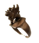 Ancient Roman Silver Ring Gryphon - Gryffin Unique Rare Mythical Artifact