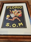 Florio S o m Marsala Wine Framed Advertising Print Poster Wall Art Sign
